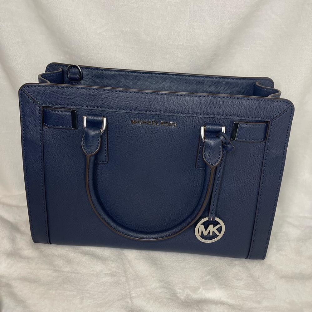 Michael Kors blue shoulder bag, EUC